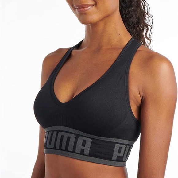 Puma Other - PUMA Black and Gray Adjustable Strap Sports Bra
